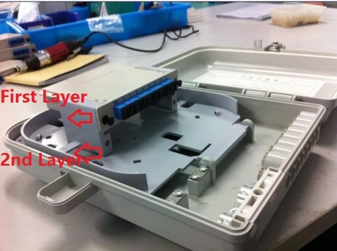 Caja de terminaci&oacute;n de fibra &oacute;ptica FTTH de 16 n&uacute;cleos con casete / divisor de ranura 0