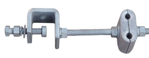 Silver White 20mm Down Lead Clamp For OPGW High Grip Strength