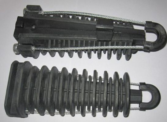 Black Plastic Anchoring Clamp ADSS Cable Fittings