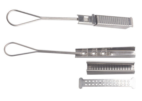 SS201 Fiber Optic Cable Accessories , Fiber Optic Drop Wire Clamp
