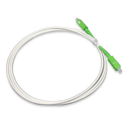 White Fiber Optic Patch Cord SC APC SM SX G657D