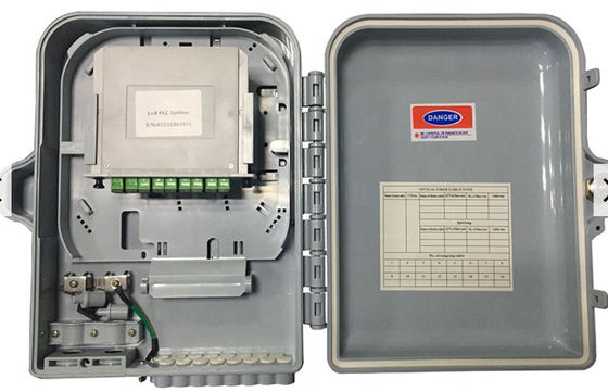 16 Core FTTH Fiber Optic Termination Box With Slot Cassette / Splitter