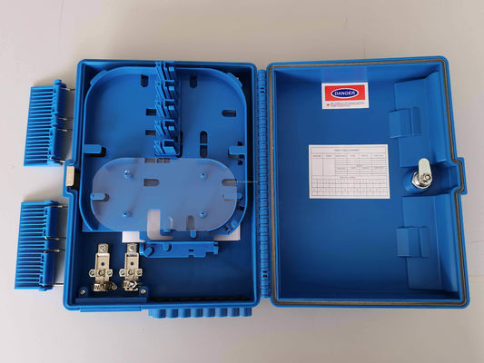 Blue CTO Splitter FTTH 16 Core Fiber Optic Distribution Box