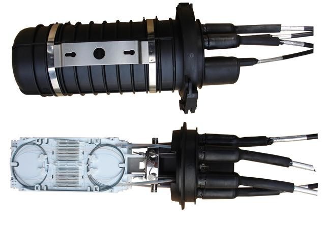 Aluminum Alloy Metal Plastic ADSS Joint Box High Mechanical Strength