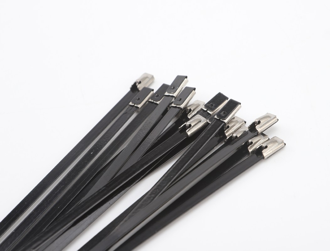 Ball Self Locked PVC Coated Stainless Steel Cable Ties 12mm
