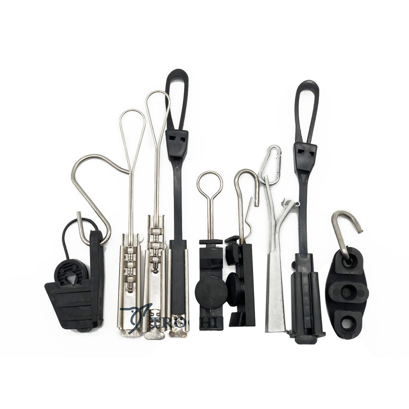 7/16" FTTH Drop Cable Clamp , Optical Fiber Aerial Cable Accessories