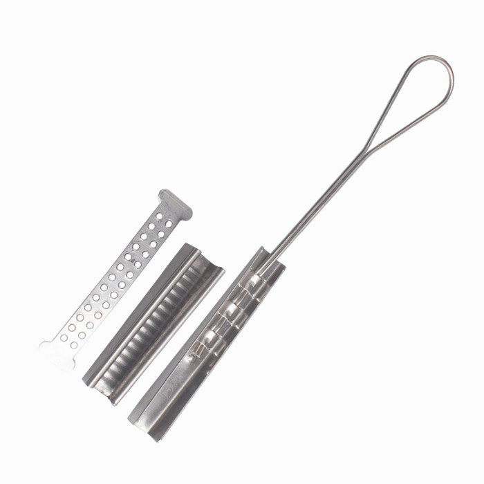 SS201 Fiber Optic Cable Accessories , Fiber Optic Drop Wire Clamp