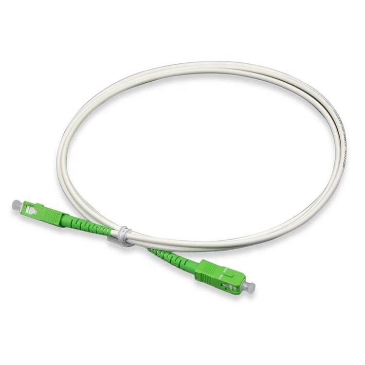 White Fiber Optic Patch Cord SC APC SM SX G657D