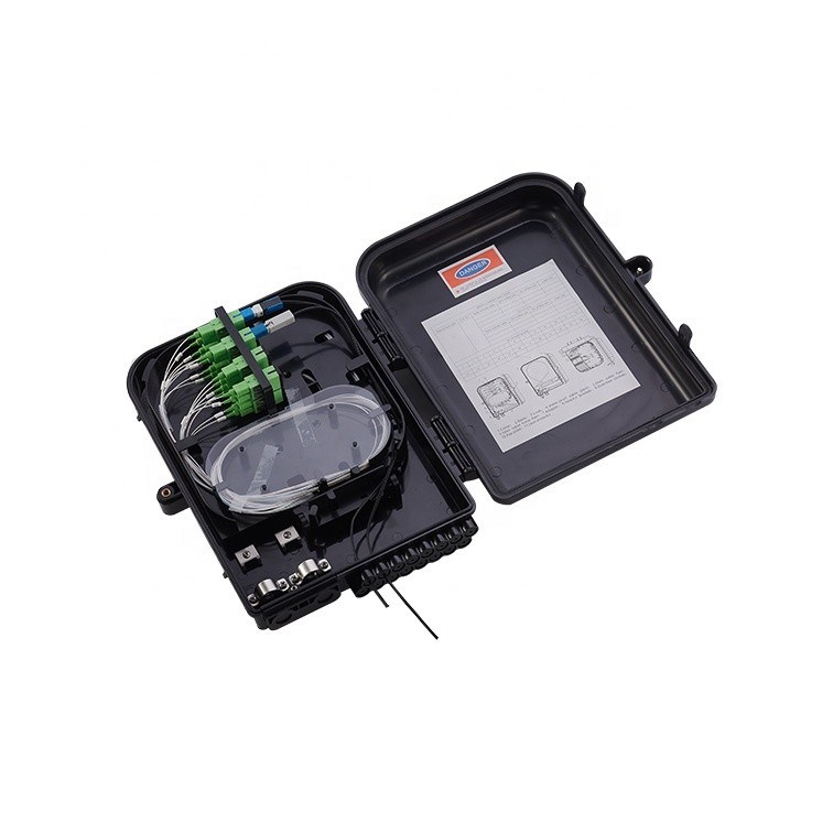 16 Core FTTH Fiber Optic Termination Box With Slot Cassette / Splitter